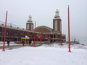 A cold and snowy Navy Pier visit.