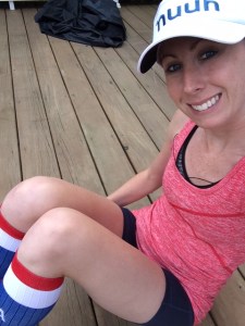 Red, white, blue and happy post 14 miles!