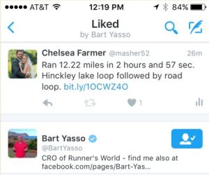 Tough run, but Bart Yasso approves! 