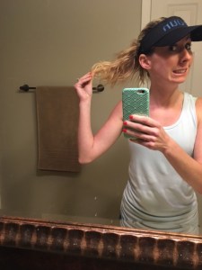 Post run hair, not a pretty sight!
